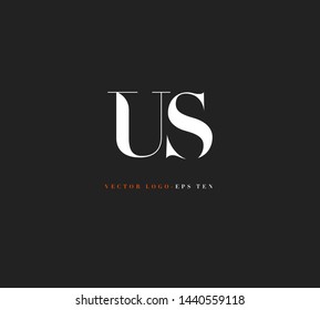 U S letters Joint logo icon vector for business card and corporate identity.