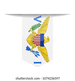 U. S. Virgin Islands Flag Vector Bookmark Icon - Illustration