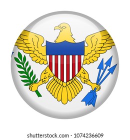 U. S. Virgin Islands Flag Vector Round Icon - Illustration