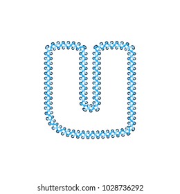 U Shoelace Letter Logo Icon Design