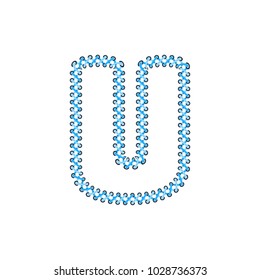 U Shoelace Letter Logo Icon Design