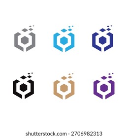U square technology illusion logo design