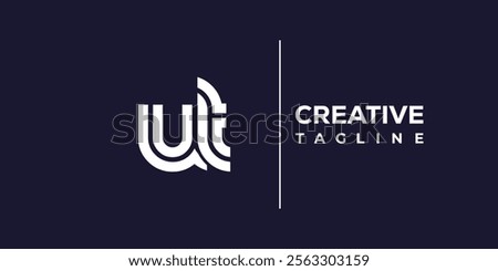 U and T logo design. UT abstract Letters Logo Monogram. This logo design is the process of creating a visual symbol that represents a brand, company, or individual.