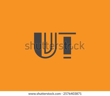 U and T logo design. UT abstract Letters Logo Monogram. This logo design is the process of creating a visual symbol that represents a brand, company, or individual.