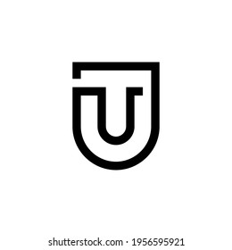 u t ut tu initial logo design vector template