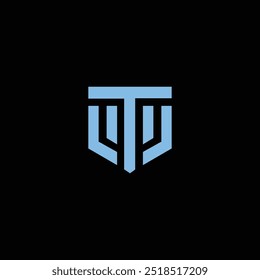 U T vector art icon logo design
