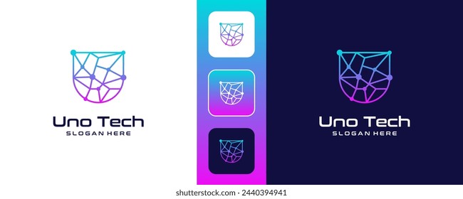 U tech logo design technology