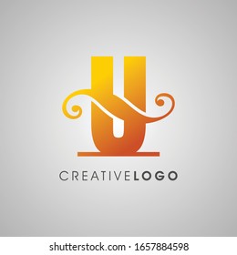 U Template Initial logo U letter design vector U Element Company U