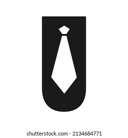 U Tie Letter Vector Logo Design. Letter U Suit Design Business Logo Template