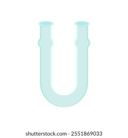U Tube Flat Icon, Vector illustration