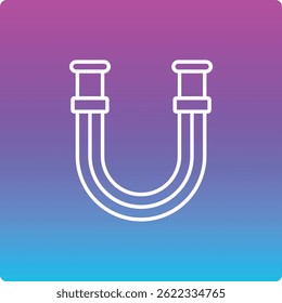 U Tube vector icon. Can be used for printing, mobile and web applications.