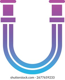 Ícone de vetor U Tube. Pode ser usado para impressão, aplicativos móveis e da Web.