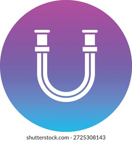 U Tube vector icon. Can be used for printing, mobile and web applications.