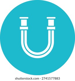 U Tube vector icon. Can be used for printing, mobile and web applications.