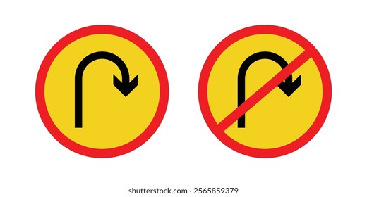 U turn arrow icon. u turn arrow flat vector icon from u turn arrow collection for web, mobile apps vector stock illustration EPS 10.