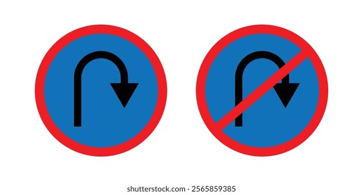 U turn arrow icon. u turn arrow flat vector icon from u turn arrow collection for web, mobile apps vector stock illustration EPS 10.