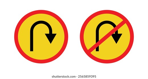 U turn arrow icon. u turn arrow flat vector icon from u turn arrow collection for web, mobile apps vector stock illustration EPS 10.