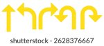 U Turn arrow icon vector illustration. Direction Icon Set in isolated white background. Go Straight This Way One Way Only U Turn Left and Right Black and White Arrow vector