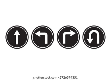 U turn arrow vector icon