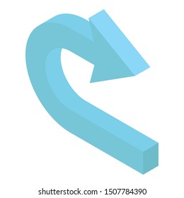 
U turn arrow vector for road indication purpose 
