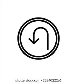 u biegen Sie Symbol mit isoliertem Vektorgrafik und transparentem Hintergrund.