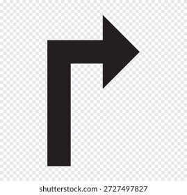 U turn icon with transparent background traffic sign symbolizing permitted U turn maneuver. Turn right. Eps 10.