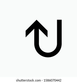 U Turn Icon - Vector, Sign and Symbol for Design, Presentation, Website or Apps Elements.