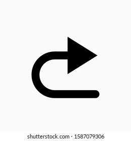 U Turn Icon - Vector, Sign and Symbol for Design, Presentation, Website or Apps Elements.