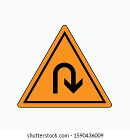 
U Turn Icon - Vector, Sign and Symbol for Design, Presentation, Website or Apps Elements.