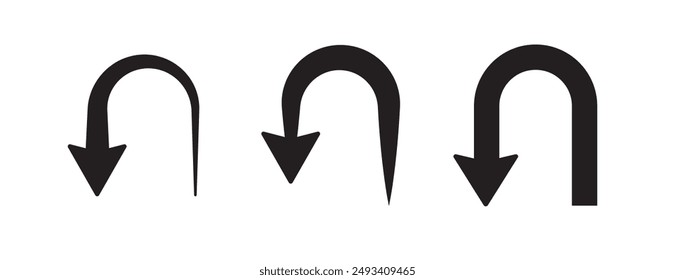 u turn information vector sign