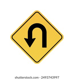 u turn information vector sign