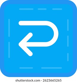 U turn line vektor Icon Design