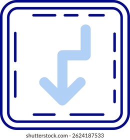 U turn line vektor Icon Design