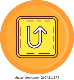 Design de ícone de vetor de Linha em U