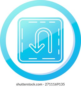 U turn line vektor Icon Design