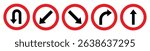 U turn sign vector illustration, U-Turn right and left traffic road sign, black arrow sign direction icon set, Go straight, U turn, right and left, this way, one way, only U turn icon, traffic signs.