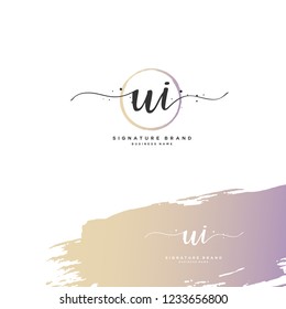 U I UI Initial logo template vector