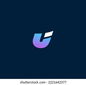 U, UI, elementos de plantilla de diseño de logotipo de letras IU. Logo de la letra digital abstracta moderna. Ilustración vectorial.