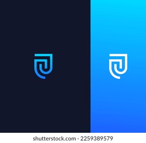 U, UJ, JU Letter Logo Vector Template Abstract Monogram Symbol 