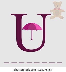 U for umbrella vector