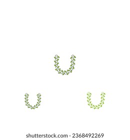 U AND UU Abstract initial monogram letter alphabet logo design