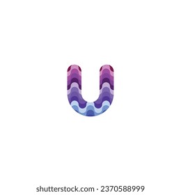 U AND UU Abstract initial monogram letter alphabet logo design