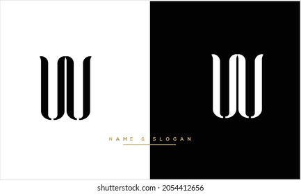 U ,UU Abstract Letters Logo monogram