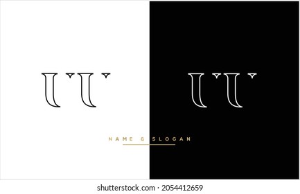 U ,UU Abstract Letters Logo monogram