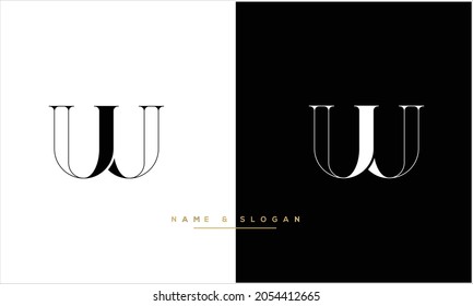 U ,UU Abstract Letters Logo monogram