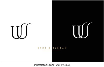 U ,UU Abstract Letters Logo monogram