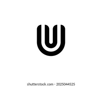 U uu letter logo design vector template