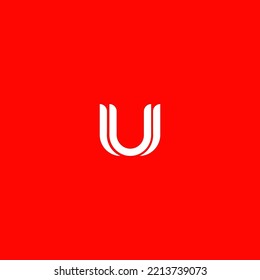 U, UU letter logo design template elements. Modern abstract digital alphabet letter logo. Vector illustration