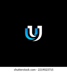 U, UU letter logo design template elements. Modern abstract digital alphabet letter logo. Vector illustration.