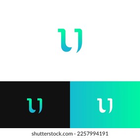 U, UU letter logo design template elements. Modern abstract digital alphabet letter logo. Vector illustration.